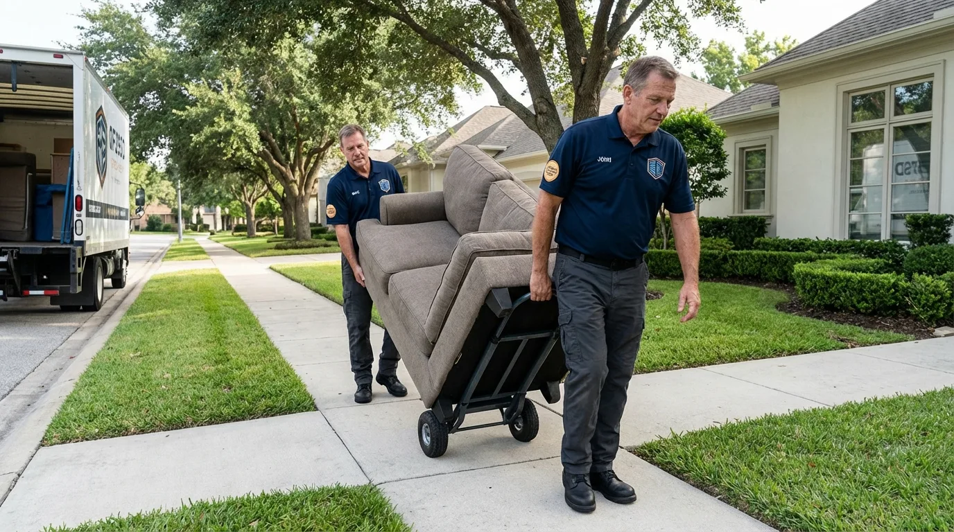 Local residential moving crew loading furniture in Somerset, KY